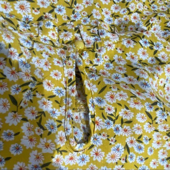 Shein Floral Print Halter Yellow Dress - Picture 7 of 9